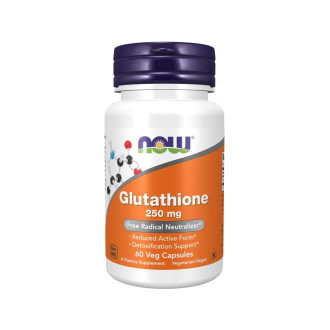 NOW Foods Glutathione, 250 mg, 60 rostlinných kapslí