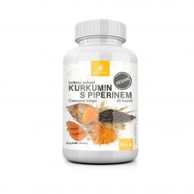 Allnature Kurkumin s piperinem bylinný extrakt 60 cps.