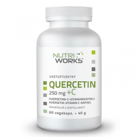 NutriWorks Quercetin + Vitamin C 250mg 60 kapslí